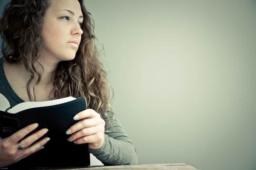 Girl with a Bible